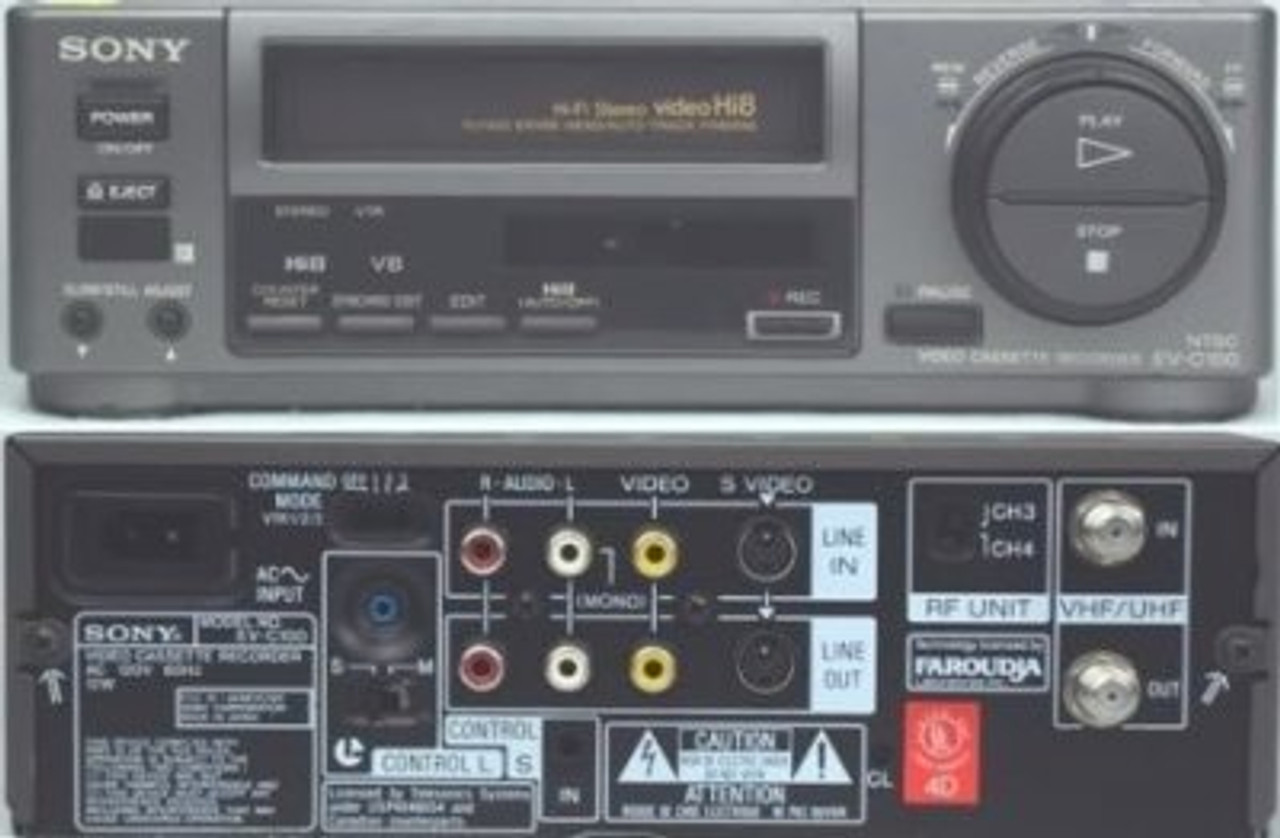 ENREGISTREUR DE CASSETTE vidéo Sony EV-C100 8 mm Hi8 lecteur
