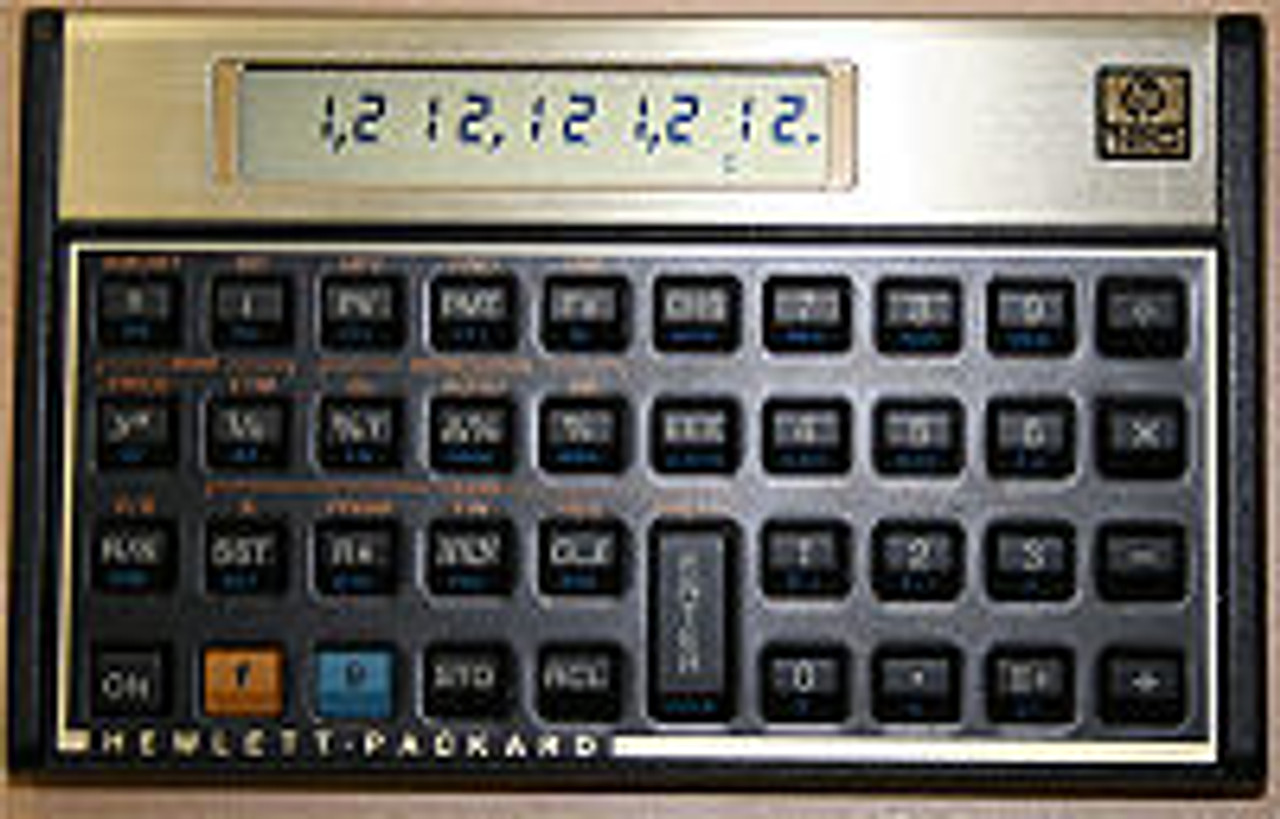 hp 12c financial calculator plug in cash flow