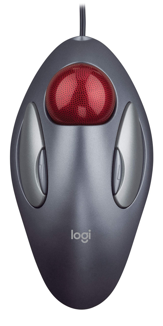Logitech T-BC21トラックボール グレー 赤ボール Logitech Trackman Marble Mouse (T‑BC21) – Ergonomic USB Trackball