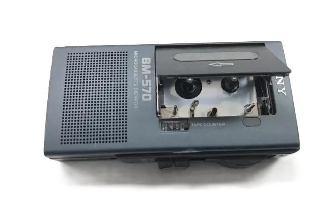 Sony BM-570 Microcassette Dictator – Desktop Voice Recorder, Foot