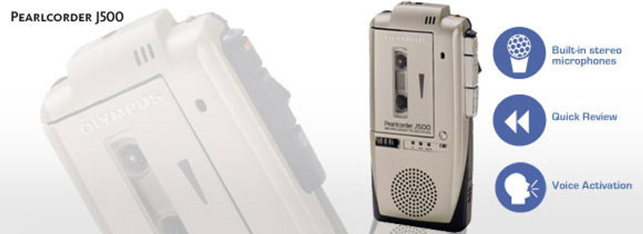 J500 オリンパス パールコーダー マイクロカセット　OLYMPUS Olympus J500 Microcassette Recorder – Compact Voice Recorder