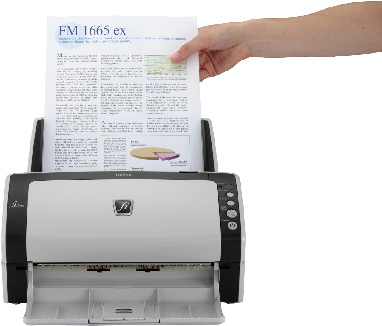 Fast Scanner Fojitsu Fujitsu fi-6130Z Duplex Document Scanner – Fast, Compact, and Reliable ...