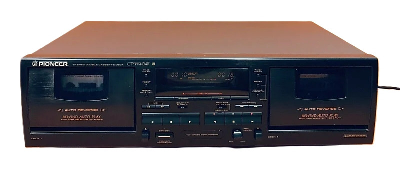 Pioneer CT-W404R Dual Cassette Deck – Stereo Tape Player/Recorder