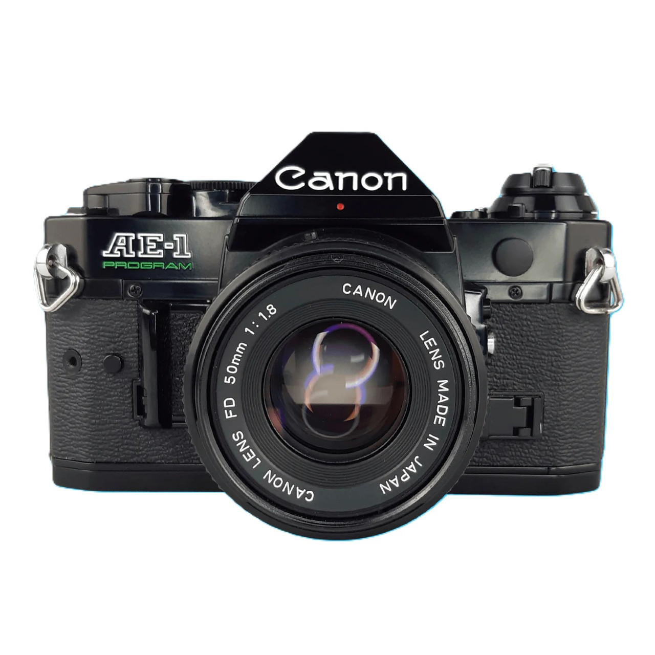 Canon AE‑1 35mm Black SLR Film Camera with 50mm Lens – Legendary