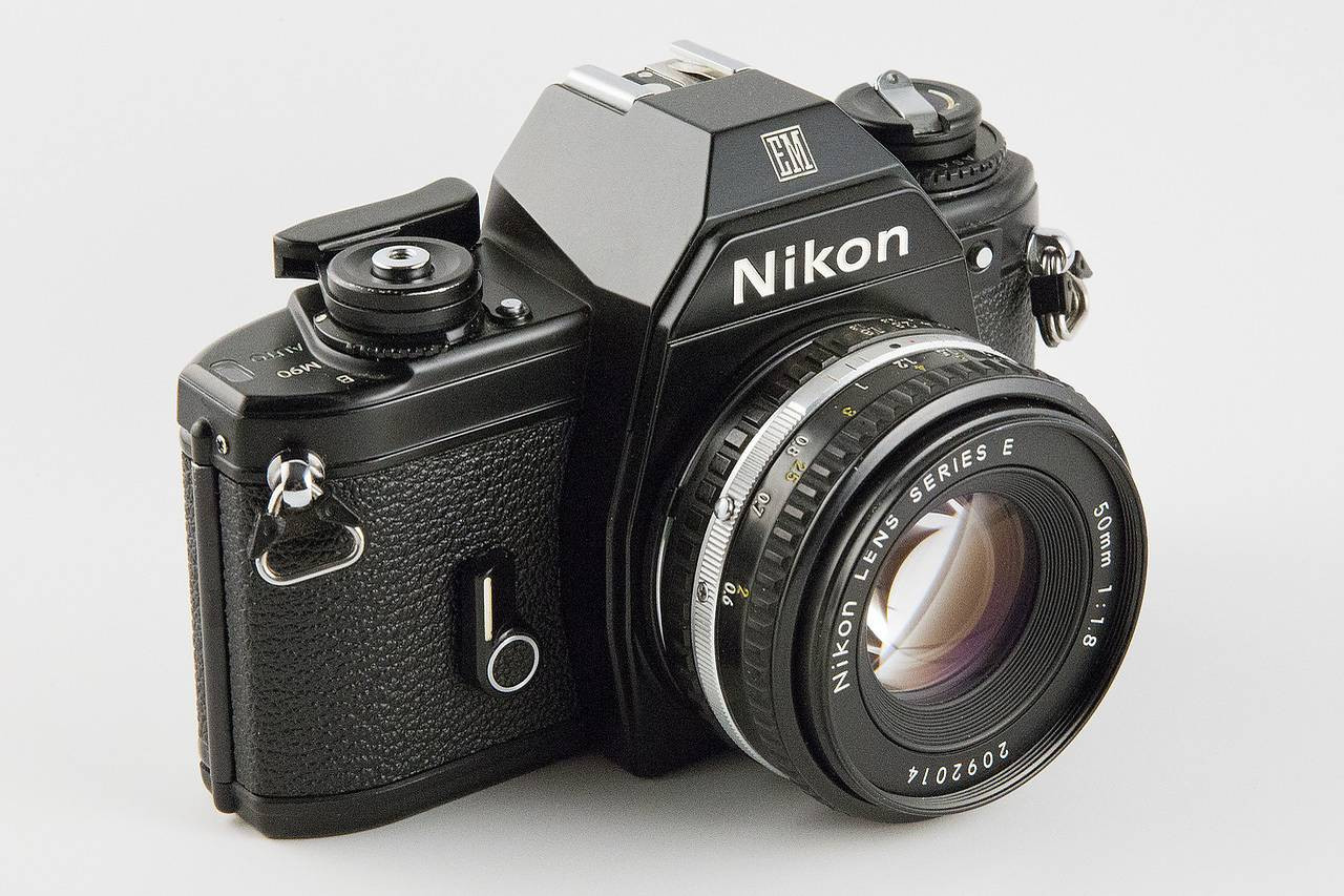 Nikon EM 35mm SLR Film Camera with 50mm Lens – Compact Classic