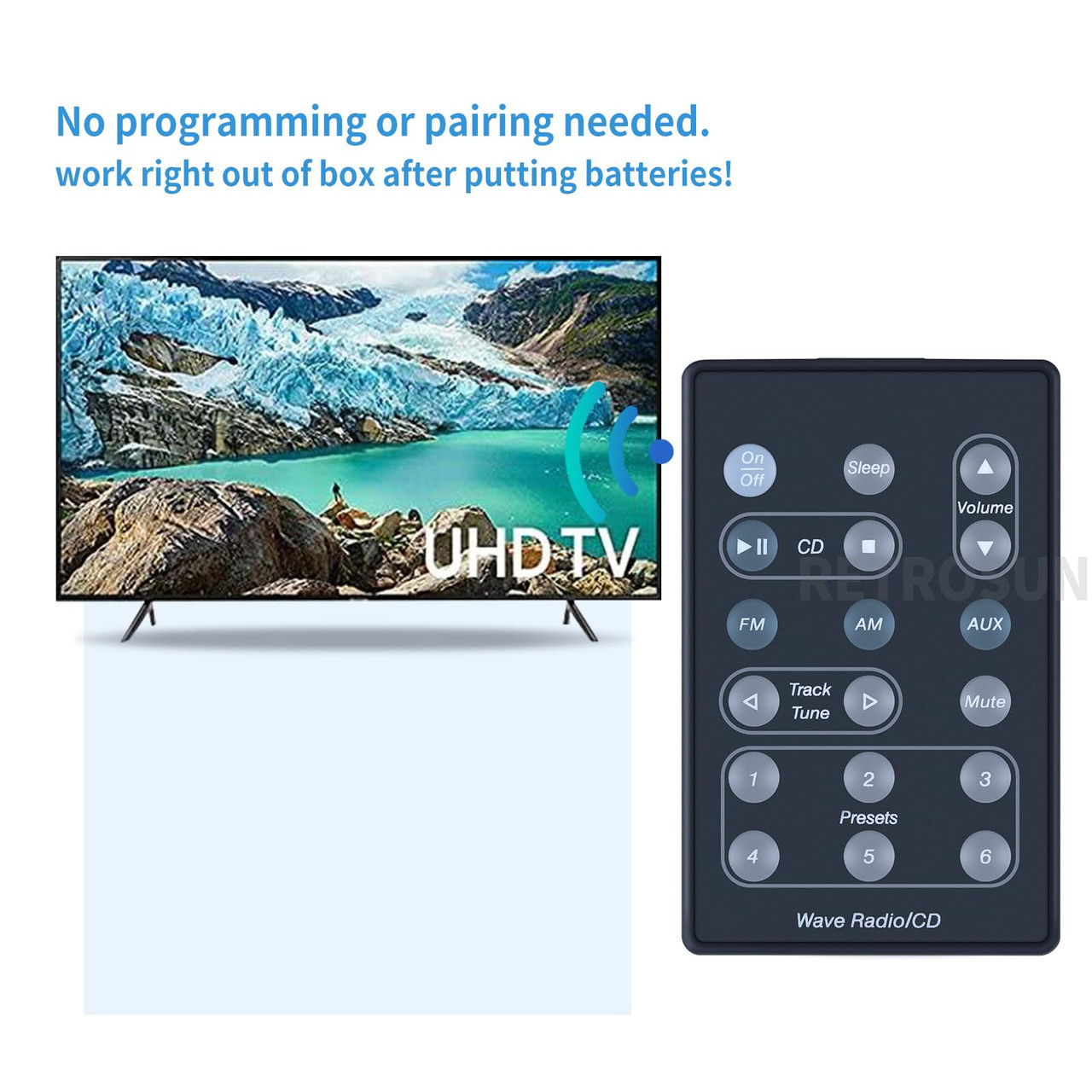 New Replacement Remote Control Compatible for Bose Wave Radio/CD
