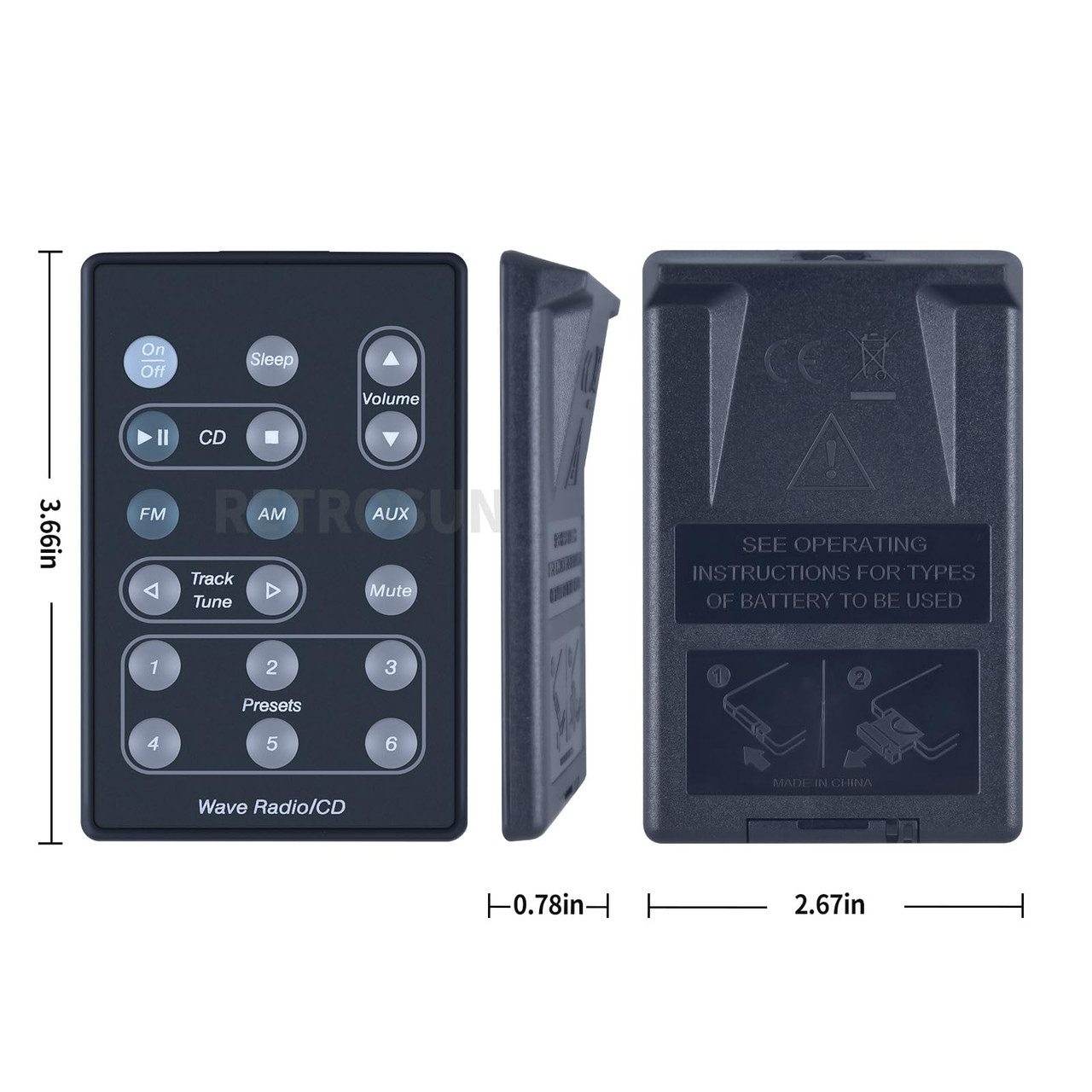 New Replacement Remote Control Compatible for Bose Wave Radio/CD