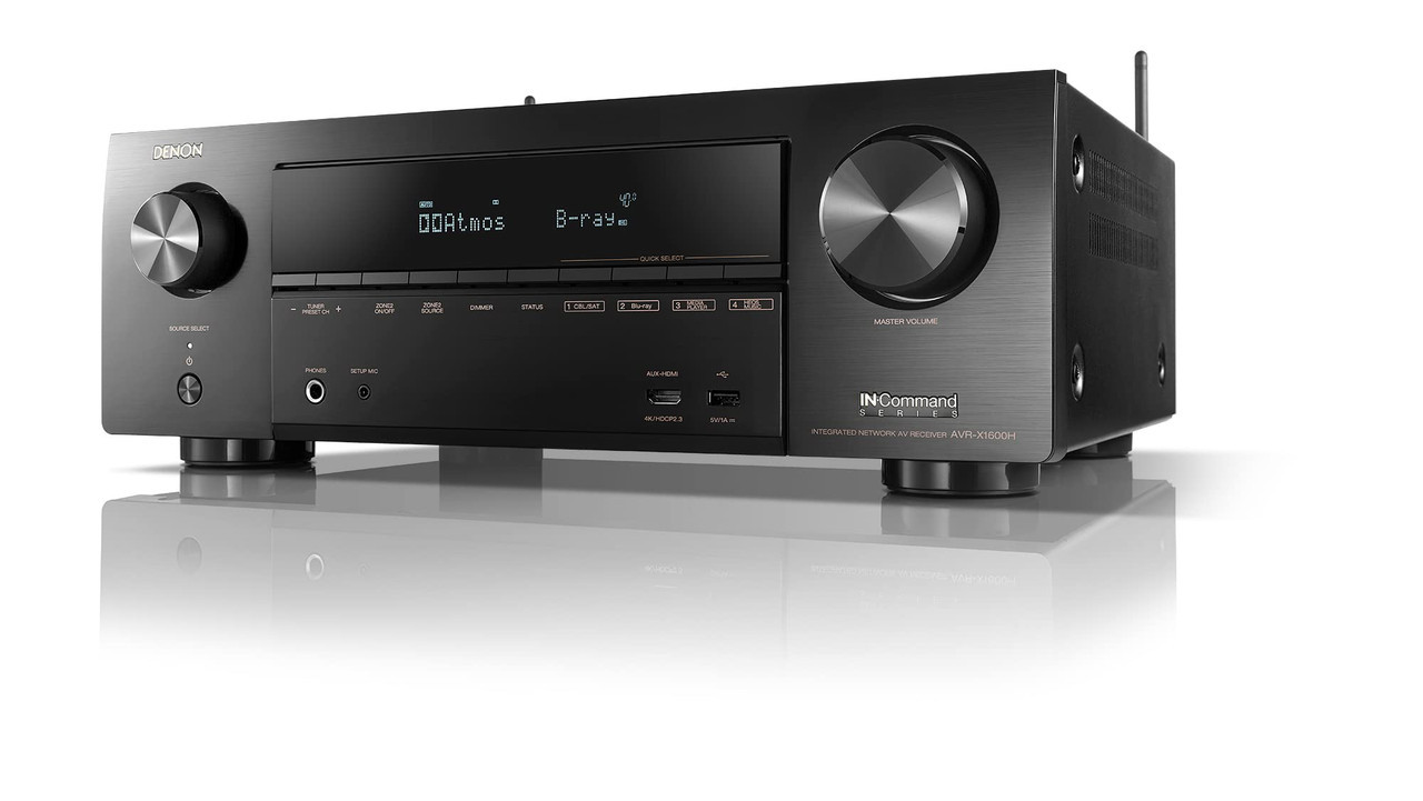 【美品】DENON AVR-X1600H Denon AVR-X1600H 7.2-Channel 4K UHD AV Receiver – Dolby Atmos