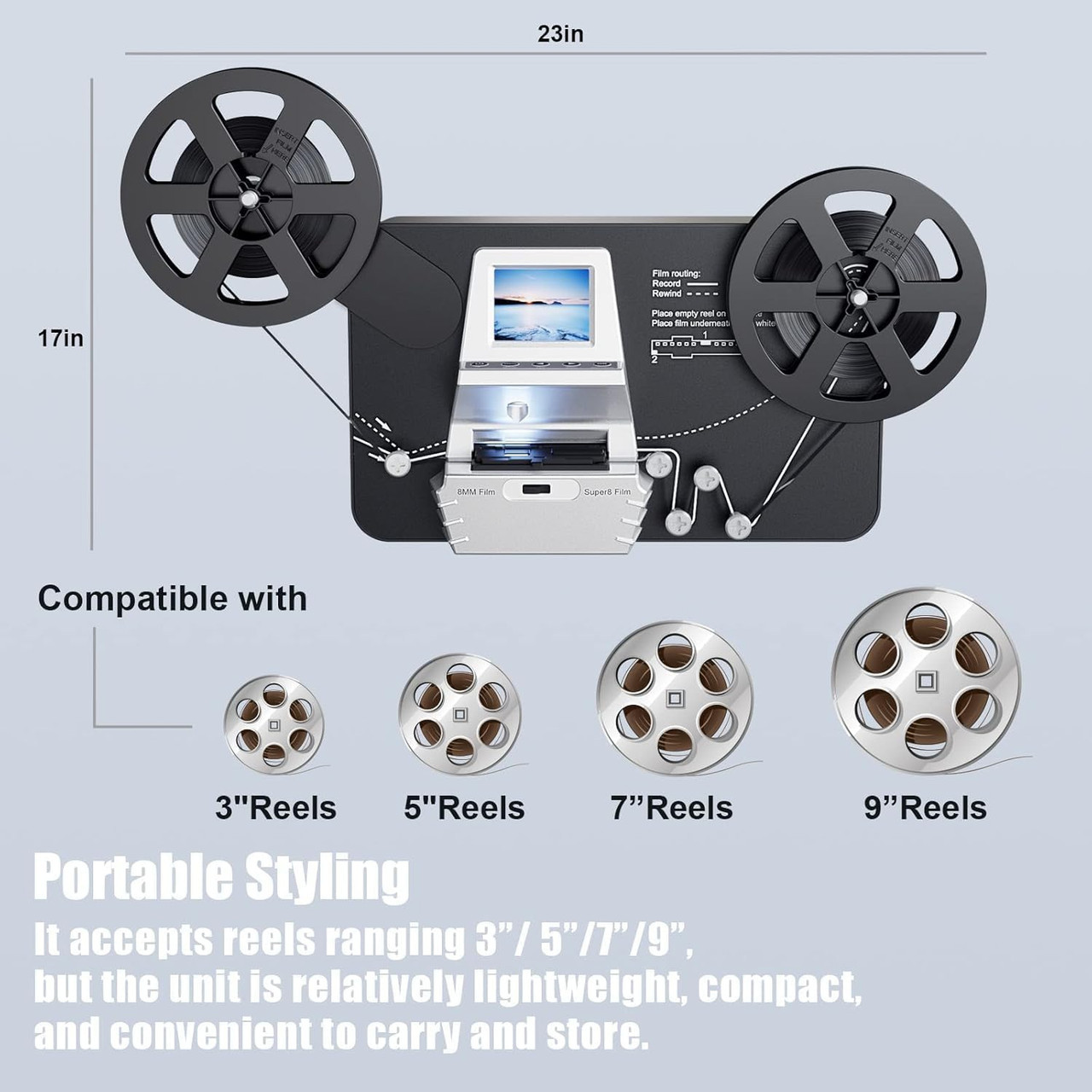 8mm Super Film to Digital Converter – Transfer Film Reels to