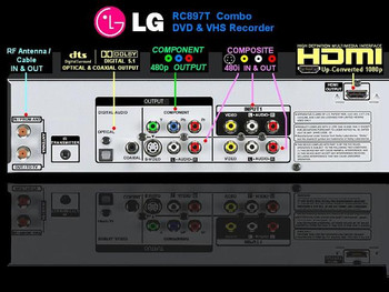 LG RC897T DVD Recorder/VCR Recorder digital dvd vhs combo (HDMI)