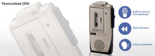 Olympus J300 Pearlcorder Microcassette Recorder