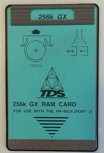 HP TDS 256K RAM Card for HP 48GX Calculators 
