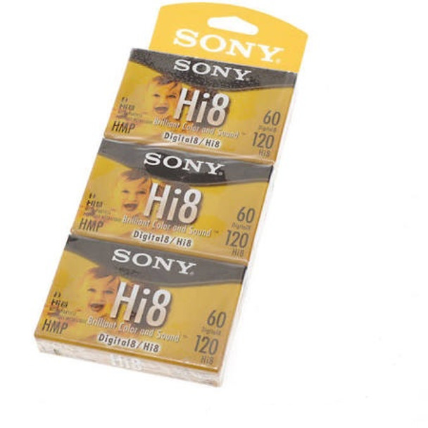 Sony 120 minute Hi8 3-Pack