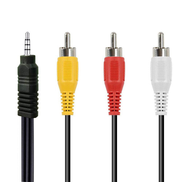 DigitNow 3.5mm to RCA Camcorder AV Audio Video Output Cable, 3 RCA to 3.5mm 1/8" AV Input Adapter Cord