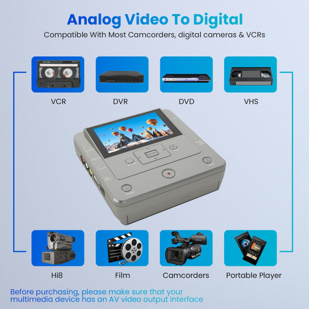 Clariviews VHS to DVD Recorder, TV to USB Device or SD Card or HDD Recorder, Smart Phone WiFi to DVD/USB/SD/HDD Copy, WiFi APP Media Recorder
