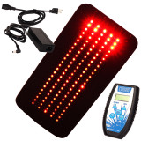 Red and Infrared LED light therapy pad for pain relief, showing flexible design and controller