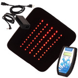 Red and Infrared LED light therapy pad for pain relief and inflammation, showing flexible design and controller
