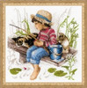 Let's Go Fishing Cross Stitch Kit by Riolis