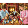 Children and Nativity Scene Tapestry Canvas By Royal Paris