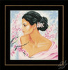 Lady with Blossom Cross Stitch Kit by Lanarte