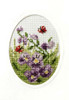 Pansies and Butterflies Cross Stitch Card kit By Orchidea