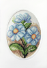 Blue Flowers Cross Stitch Card Kit by Orchidea