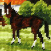 My First Embroidery Needlepoint Kit Brown horse By Orchidea