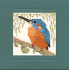 Kingfisher Miniature Card Cross Stitch Kit by Textile Heritage