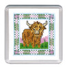 Wee Hieland Coo Coaster Cross Stitch Kit by Textile Heritage