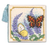 Butterflies & Buddleia Needle Case Cross Stitch Kit by Textile Heritage