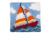 Sail Boat Latch Hook Rug  By Grafitec