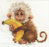 Monkey Cross Stitch Kit by Alisa