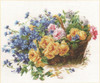 Roses and Cornflowers Cross Stitch Kit by Alisa