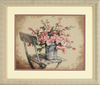 Roses On White Chair Cross Stitch Kit By Dimensions