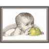 Baby With Apple Cross Stitch Kit by Oven