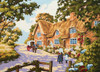 Spring Cottage Tapestry Canvas By Grafitec