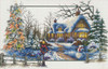 Winter Cottage No Count Cross Stitch Kit By Riolis