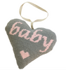 Baby Girl Lavender Heart (Pink on Grey) Tapestry Kit by Cleopatra