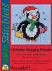 Christmas Shopping Penguin Cross Stitch Kit by Mouse Loft