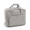 Grey Linen Polka Dot  Sewing Machine Bag By Hobby Gift