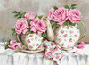 Morning Tea & Roses  Cross Stitch Kit By Luca S