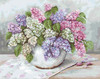 Lilacs Petit Point Cross Stitch Kit By Luca S