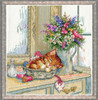 Cat Nap Cross Stitch Kit By Design Works