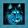 Neon Husky Diamond Painting Kit