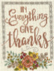 Give thanks Floral Cross Stitch Chart by Diane Arthurs