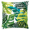 Chunky Cross Stitch Kit: Cushion: Botanical Leaves By Vervaco