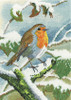 Robin in Winter Cross Stitch By Heritage