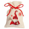 Counted Cross Stitch Kit: Pot-Pourri Bag: Santa & Scarf By Vervaco