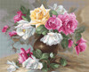 Vase with Roses-cross stitch kit by Luca S