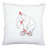 Embroidery Kit: Cushion: Elephant On Bike By Vervaco